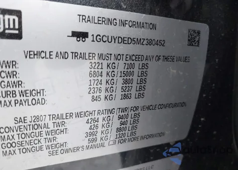 2021 Chevrolet Silverado K1500 Lt from USA, damaged, VIN 1GCUYDED5MZ380452